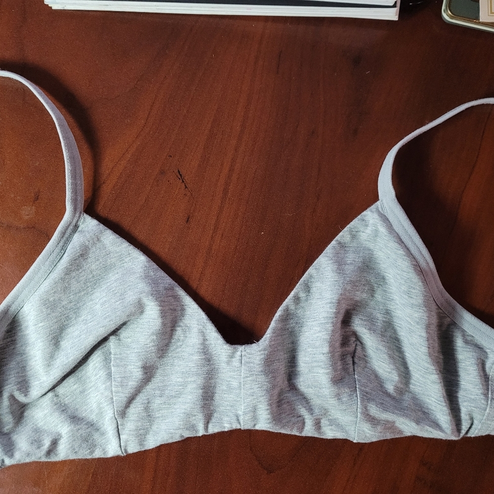 Everlane the cotton bralette medium Heather grey